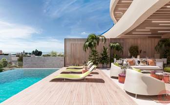 apartamentos con terraza frente al mar en venta