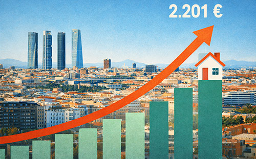 La vivienda usada rebasa los 2.200 €/m² de media a nivel nacional en 2025